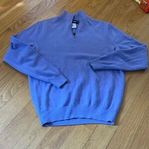 Polo golf Ralph Lauren size medium 100% cashmere 1/4 zip sweater light purple
